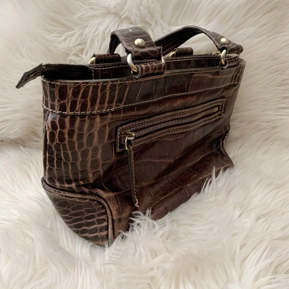 Dooney & Bourke Alligator‎ Crocodile Leather Satchel Nile Collection FOR REPAIR